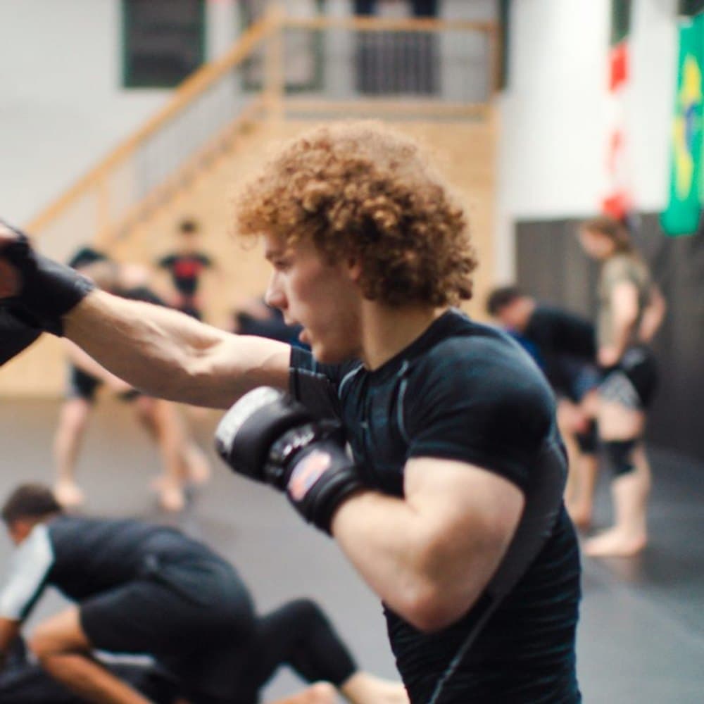 Adult striking and pad work class