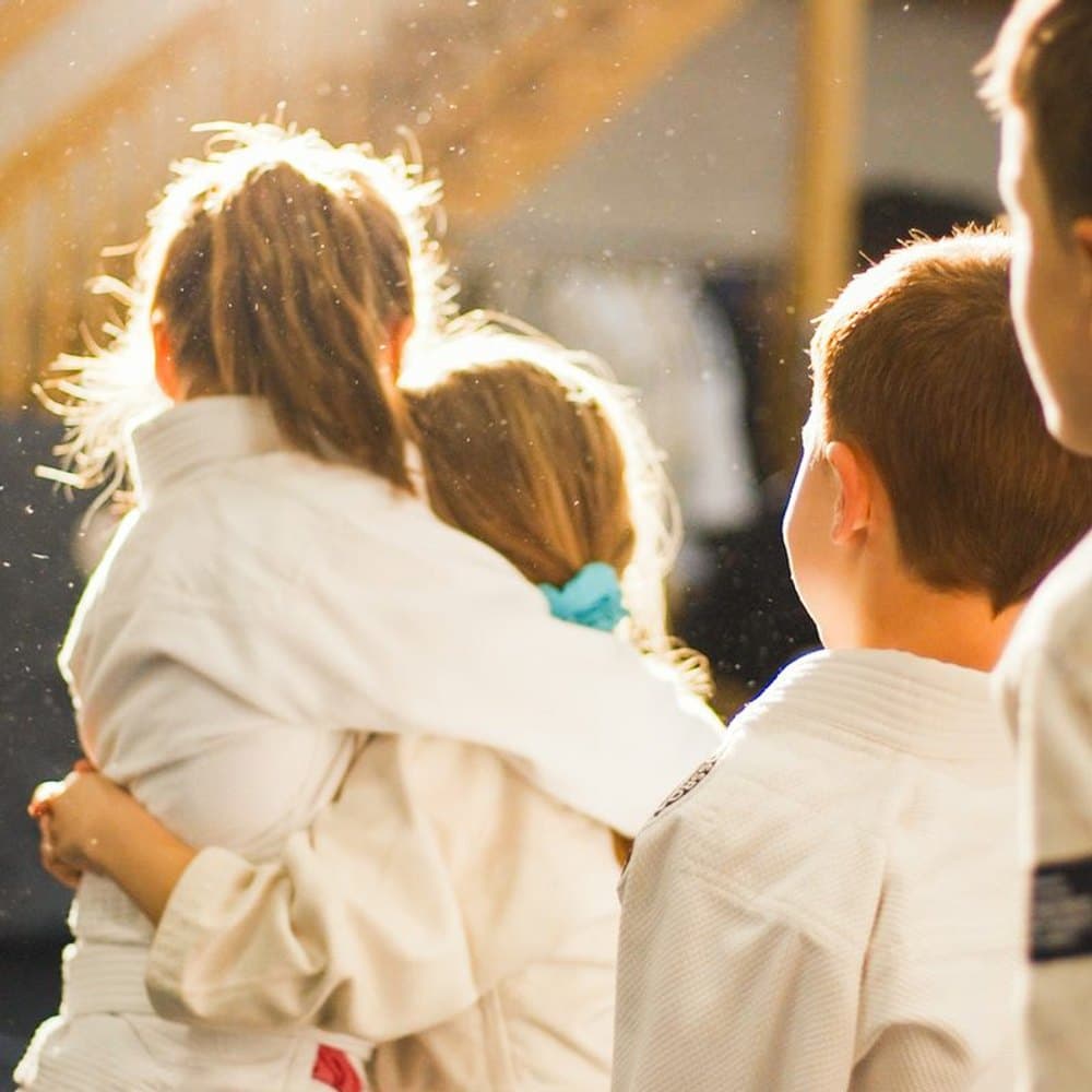 Young students gathered together during class